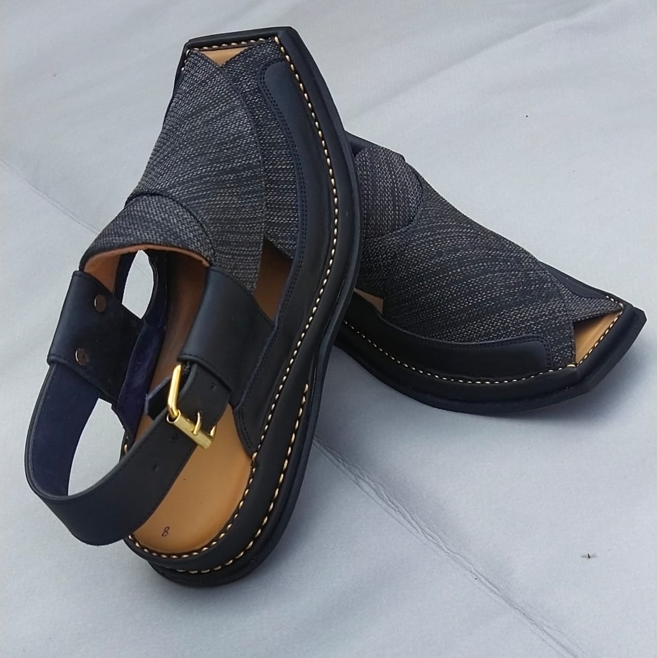 Products Features
Peshawar Zalmi Fabric Chappals gray colour with imported very soft sole and beautiful imported fabric is used.Β Each design of Leather Crafty footwePeshawar Zalmi Fabric Chappals HandmadeSell MartSell MartPeshawar Zalmi Fabric